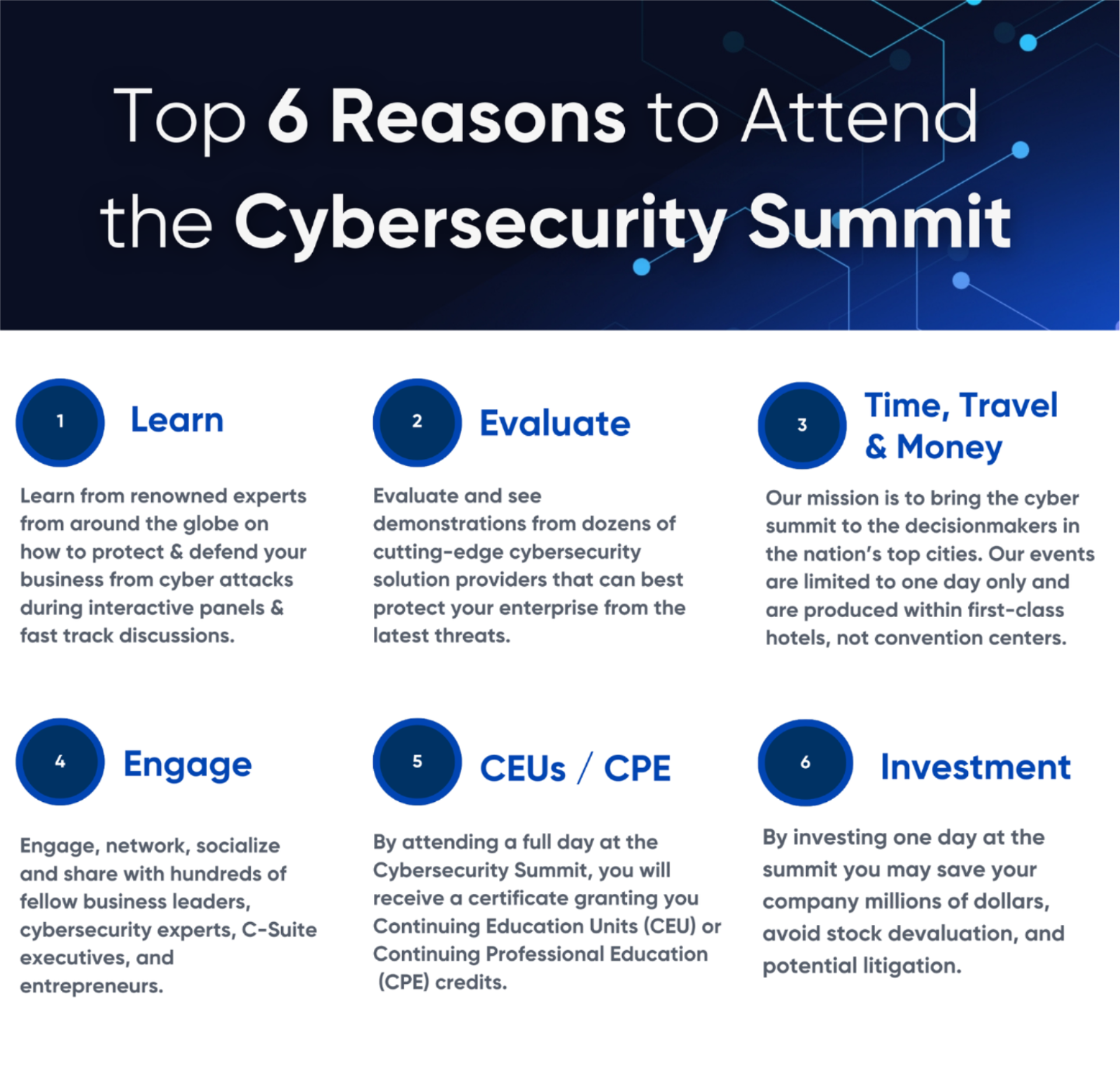 Top 6 Reasons to Attend
