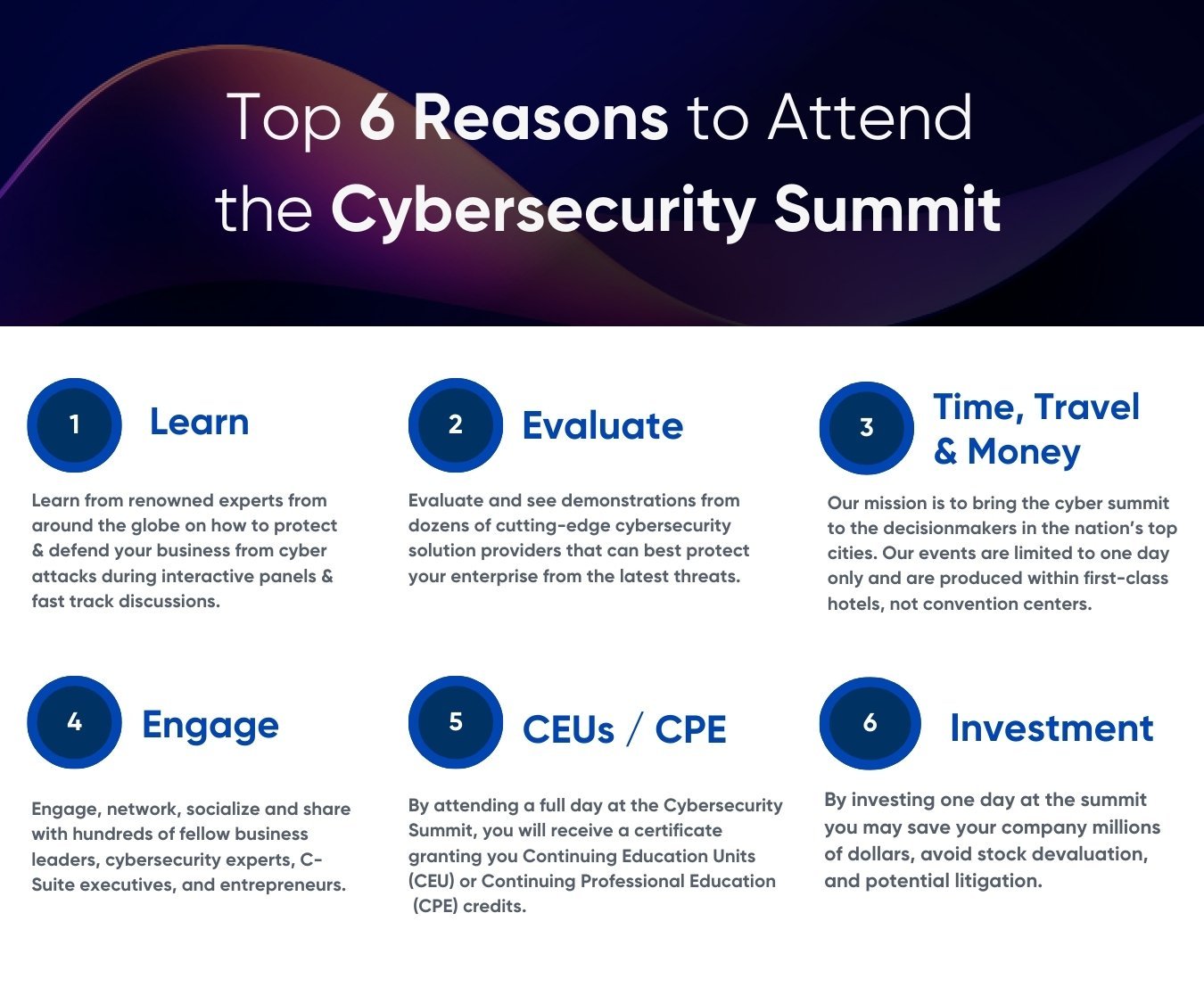 Top 6 Reasons to Attend
