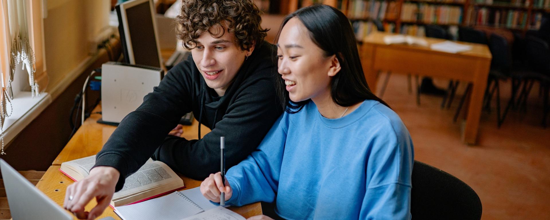 Young Adults on Computer