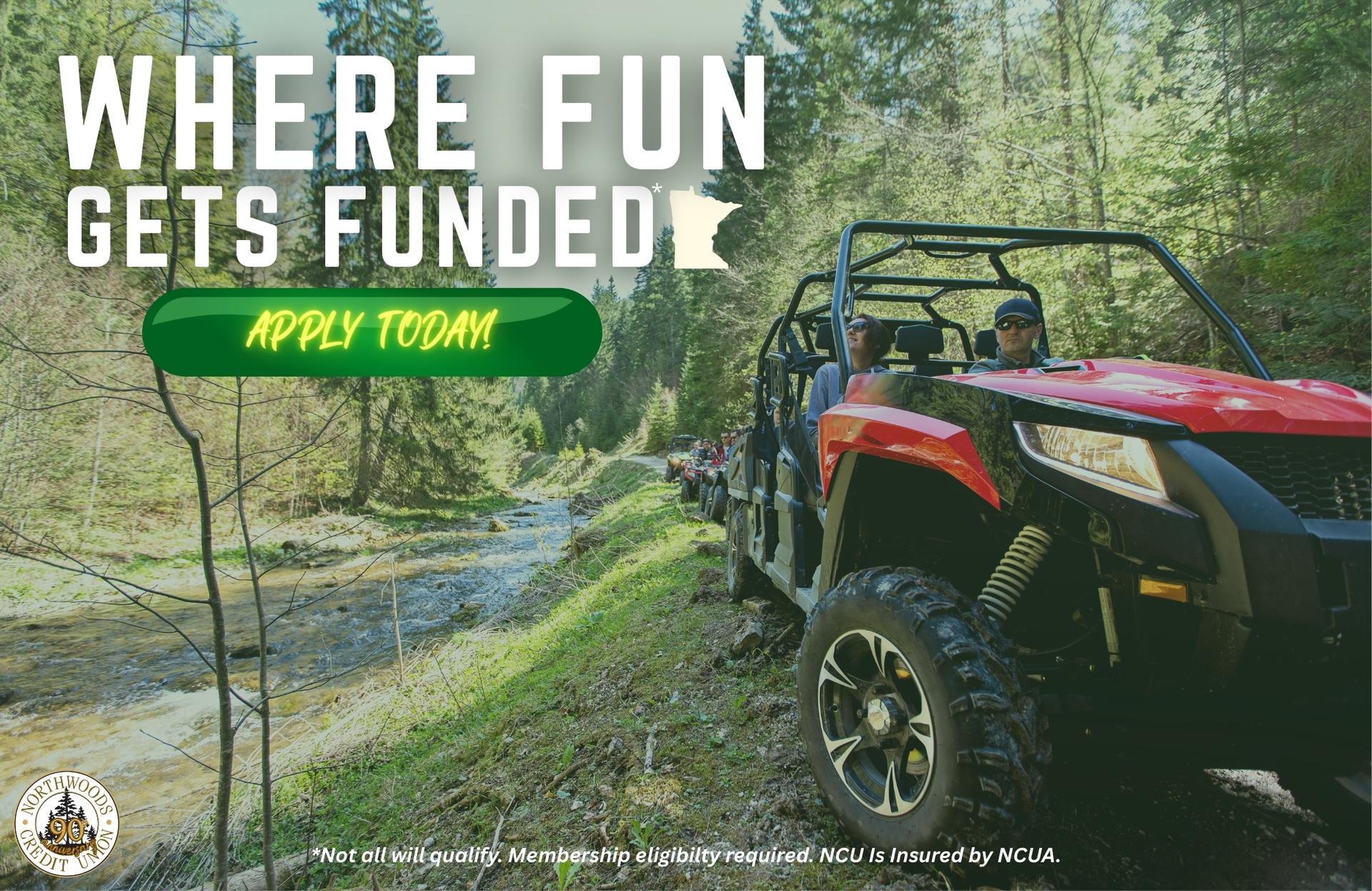 Apply for a recreational vehicle loan today!