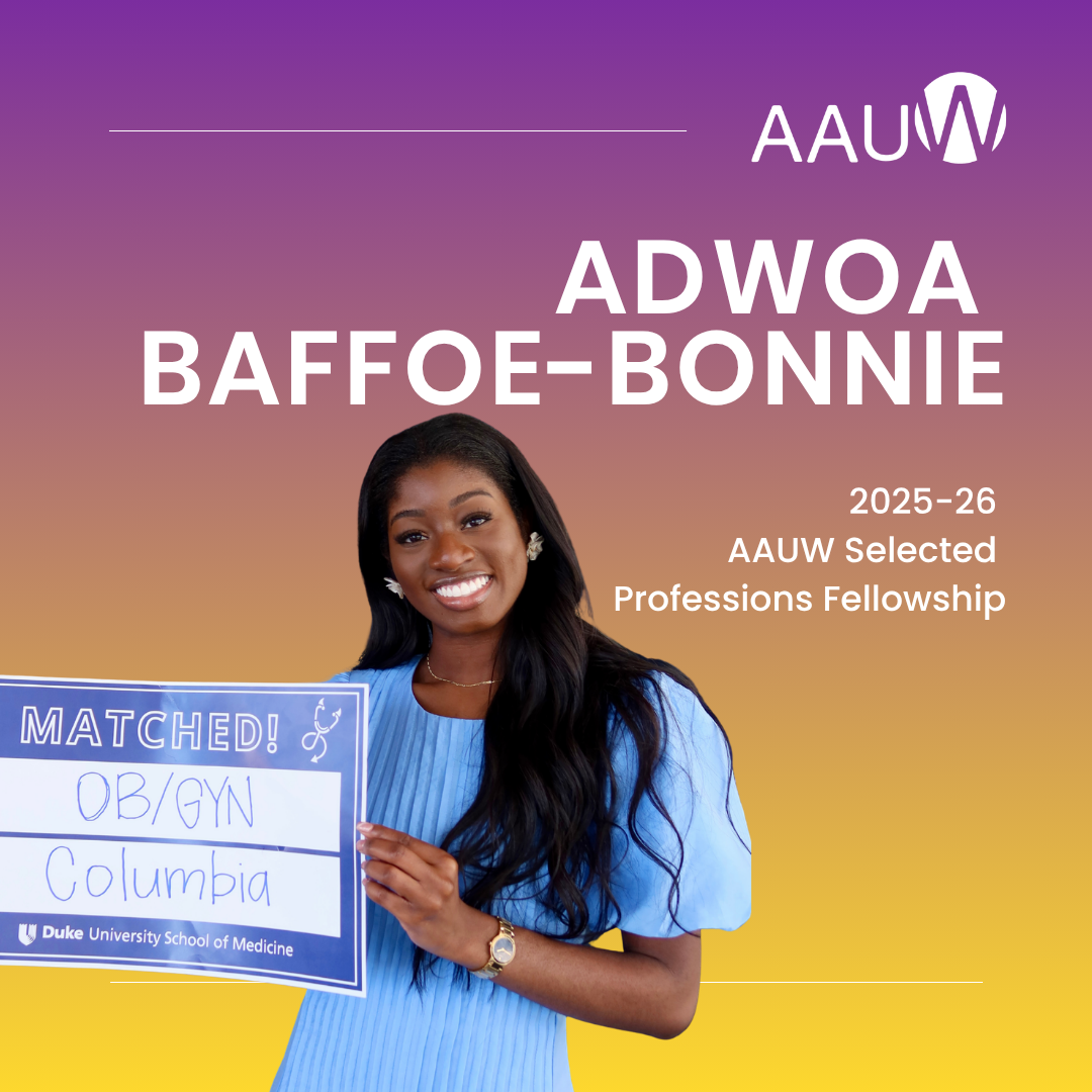 Adwoa Baffoe-Bonnie, 2025-2026 AAUW Selected Professions Fellowship.