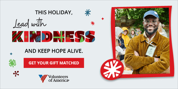 Man helping to feed people struggling with hunger.