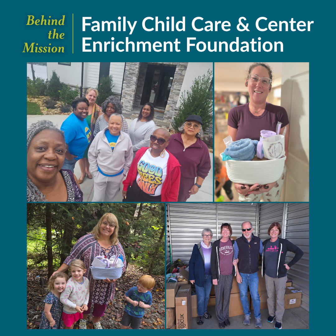 Photo collage from the Family Child Care & Center Enrichment Foundation as part of a new feature, Behind the Mission, that highlights the work and impact of Center members.