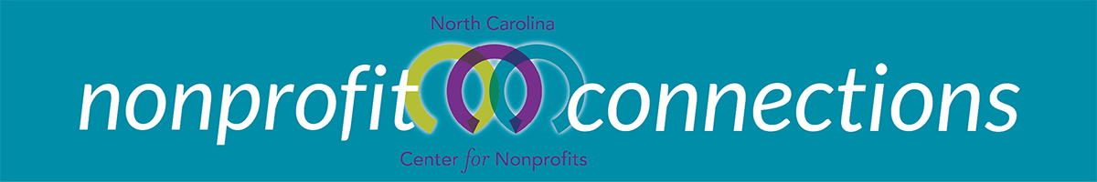 Nonprofit Connections newsletter graphic with logo of the NC Center for Nonprofits
